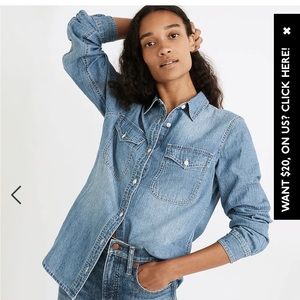 Madewell button up shirt new without tags